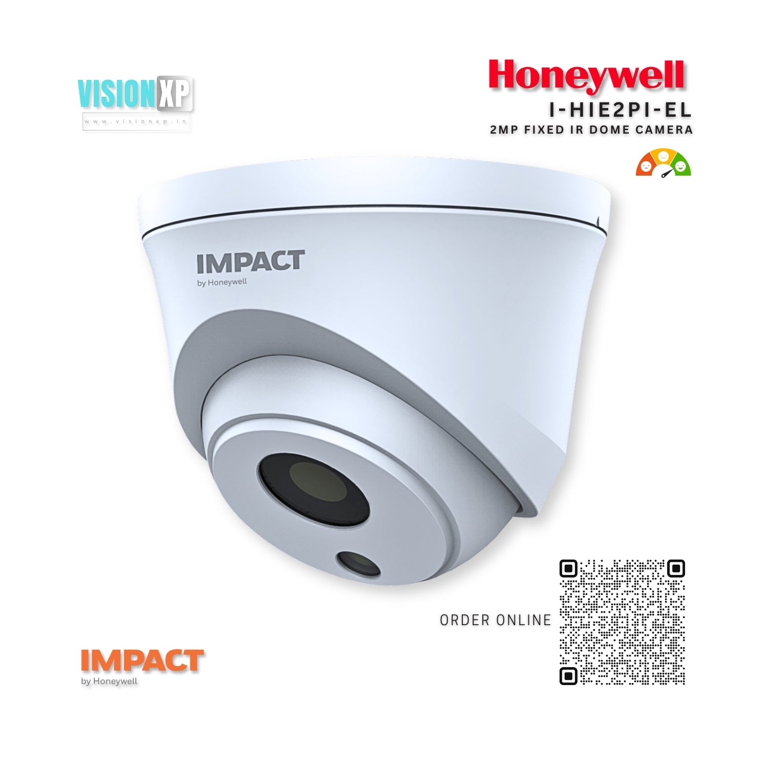 Honeywell Impact I-HIE2PI-EL 2MP Fixed IP IR Dome Camera Honeywell Impact I-HIE2PI-EL 2MP Fixed IP IR Dome Camera